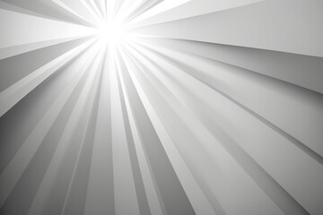 Abstract Rays on Light Gray Gradient Background - Generative AI