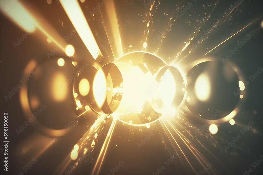 Poster elegant abstract background animation with light leaks effect - generative ai