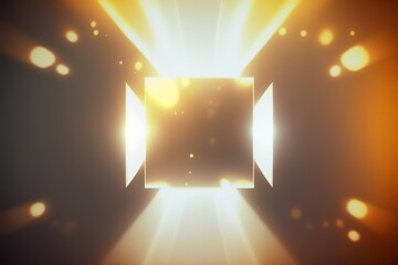Elegant Abstract Background Animation with Classic Yellow Light Leaks - Generative AI
