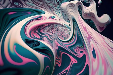 Obraz premium The Art of Marbling - Generative AI