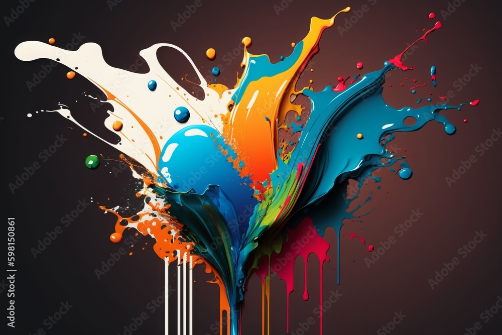 Poster creating artistic masterpieces: a guide to paint splatter techniques - generative ai