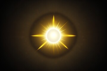 Realistic Optical Yellow Lens Flare Effect for Stunning Text Effects - Generative AI