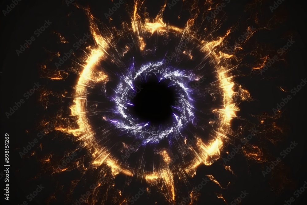 Aufkleber sparky portal effect with looping animation - generative ai