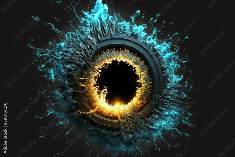 Aufkleber sparky portal effect with looping animation - generative ai