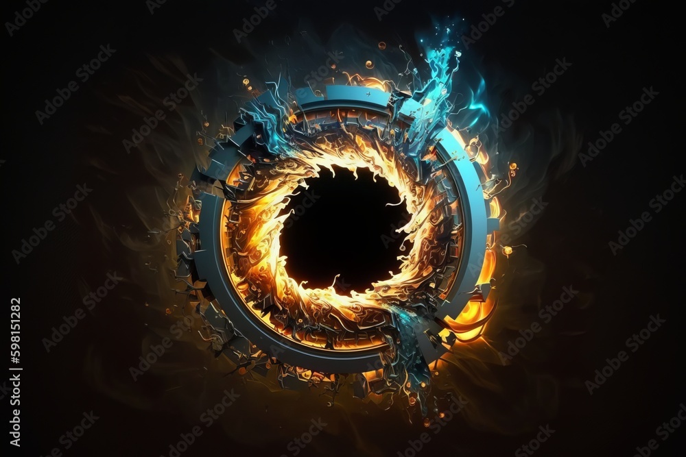 Aufkleber sparky portal effect with looping animation - generative ai