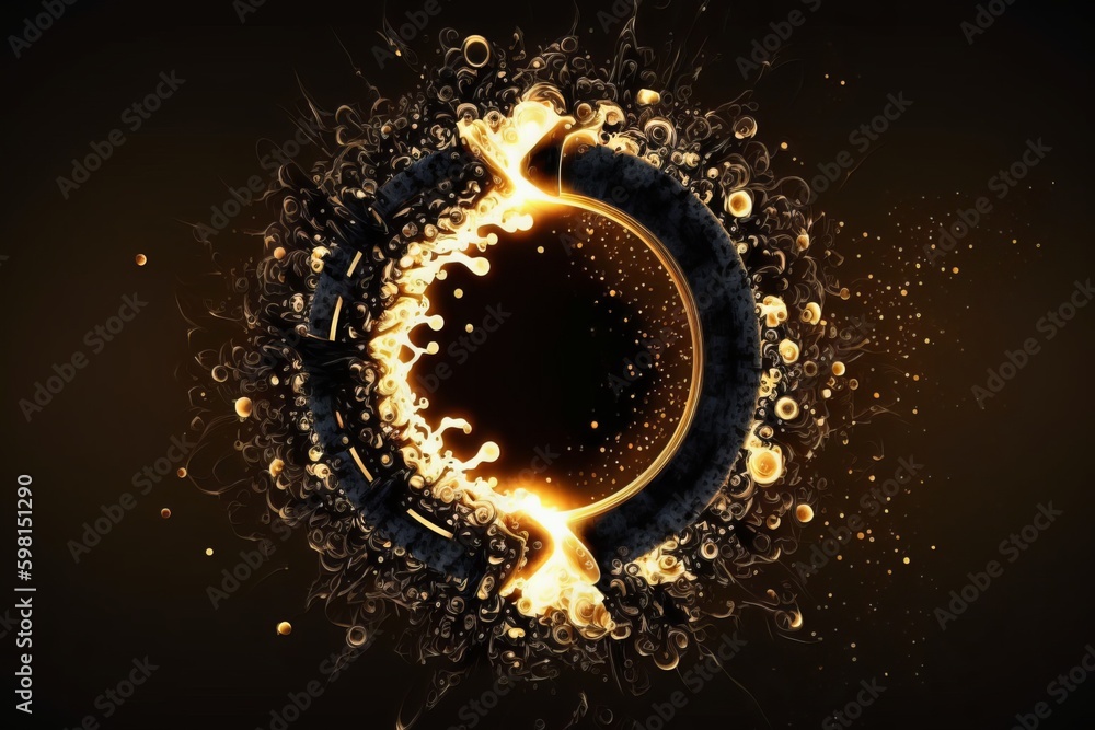 Aufkleber looping sparky portal effect with alpha channel animation - generative ai