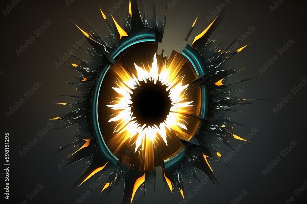 Poster sparky portal looping animation with alpha channel - generative ai
