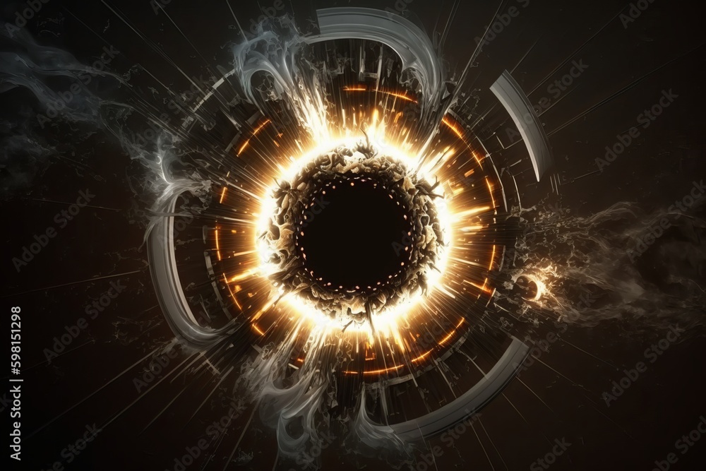 Aufkleber looping sparky portal effect with alpha channel animation - generative ai