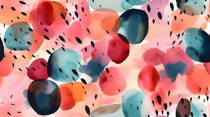 Design a pattern using watercolor-style brushstrokes, painterly textures, and other artistic elements. This pattern would be perfect for businesses in the art or creative industries, and would help to