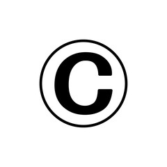 Copyright icon vector. copyright symbol