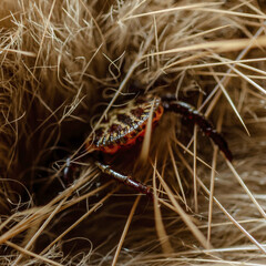 Encephalitis Virus or Lyme Borreliosis Disease Infectious Dermacentor Tick Arachnid Parasite Insect on Animal Fur