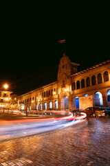 plaza de Cusco at night- perú