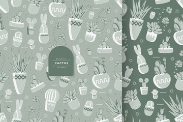 hand drawn beautiful plant pattern design