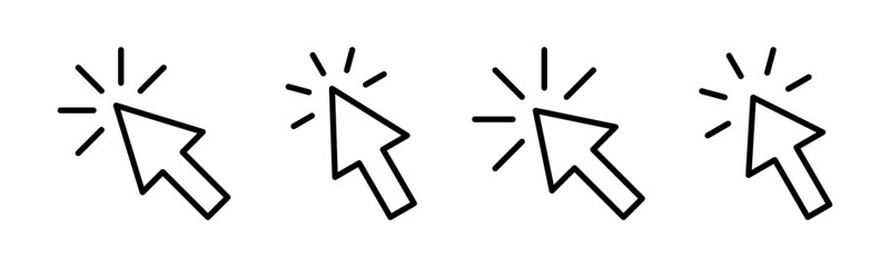 Click icon vector illustration. pointer arrow sign and symbol. cursor icon