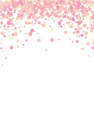 Spring pink and yellow circle confetti 