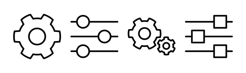 setting Icon vector illustration. Cog settings sign and symbol. Gear Sign
