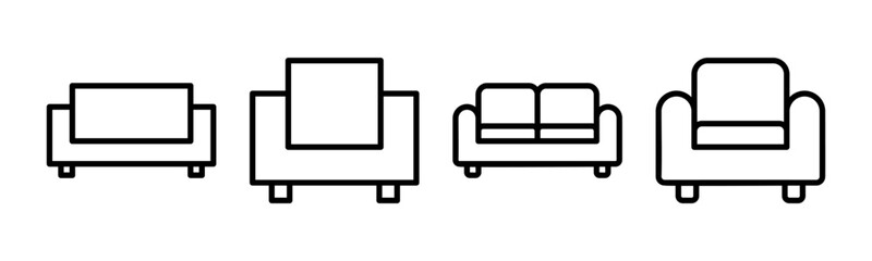 Sofa icon vector illustration. sofa sign and symbol. furniture icon