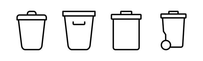 Trash icon vector illustration. trash can icon. delete sign and symbol.