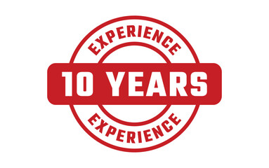 10 Years Experience Rubber Stamp