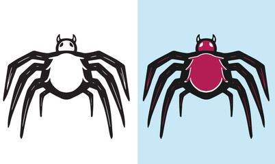 Set of spiders logo vector illustration