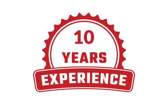 10 Years Experience Rubber Stamp