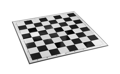 Empty color game checkerboard isolated on white
