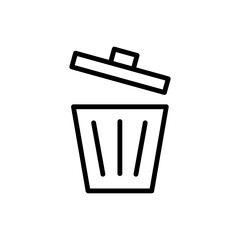 Bin icon vector. Simple trash sign illustration on white background..eps
