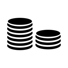Coins icon vector. Simple money sign illustration on white background..eps