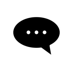 Speech bubble icon vector. Simple thinking sign illustration on white background 