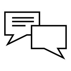 Fototapeta premium Speech bubble icon vector. Simple thinking sign illustration on white background..eps