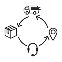 Supply chain icon. Supply chain design concept from Delivery and logistic collection on white background..eps