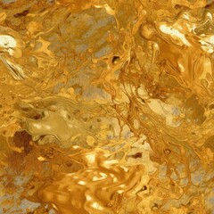 Metallic swirling paint textures, Generative AI, gold reflection, metallic paint chemical reactions, high resolution.