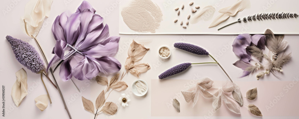 Poster harmonious and delicate the combination of two colors set against a white backdrop.. ai generation. 