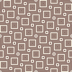 Square grid texture. Pythagorean tiling motif. Seamless pattern design with classic ornament. Geometric background