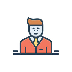 Color illustration icon for civilian 