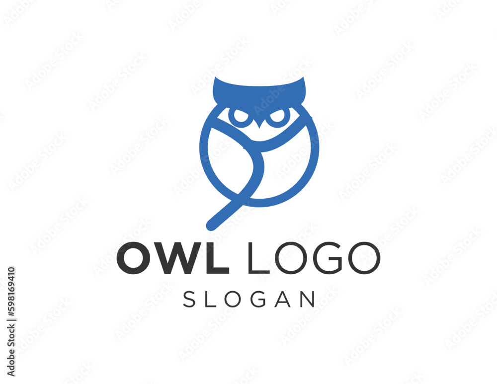 Aufkleber logo about owl on a white background. created using the coreldraw application.