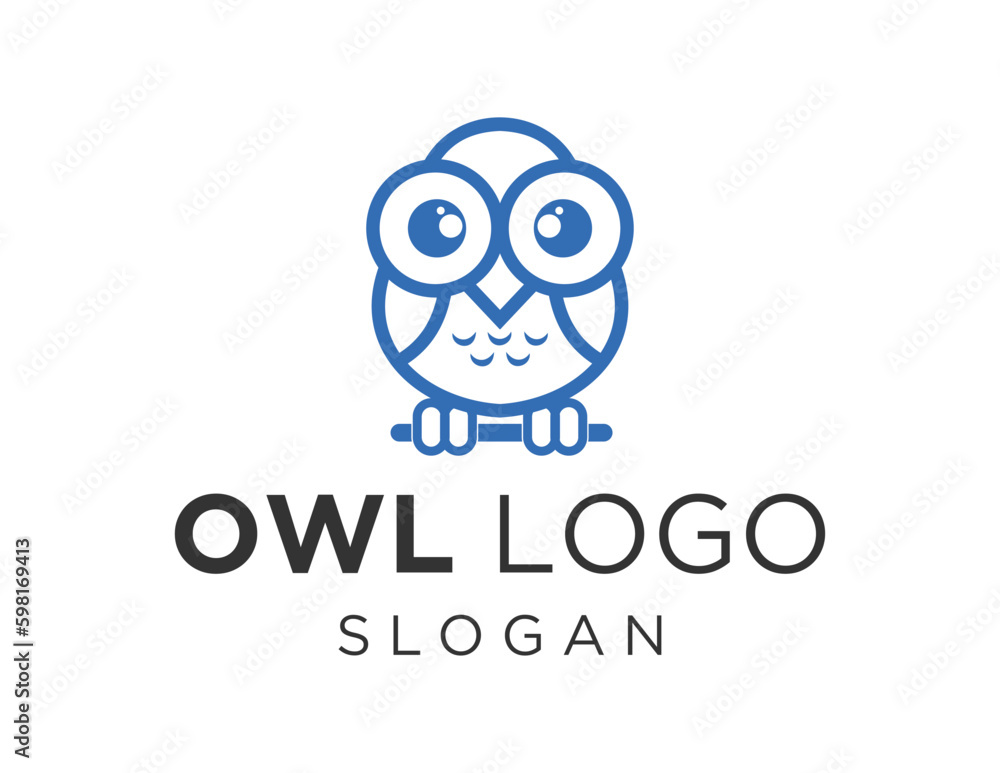 Poster logo about owl on a white background. created using the coreldraw application.