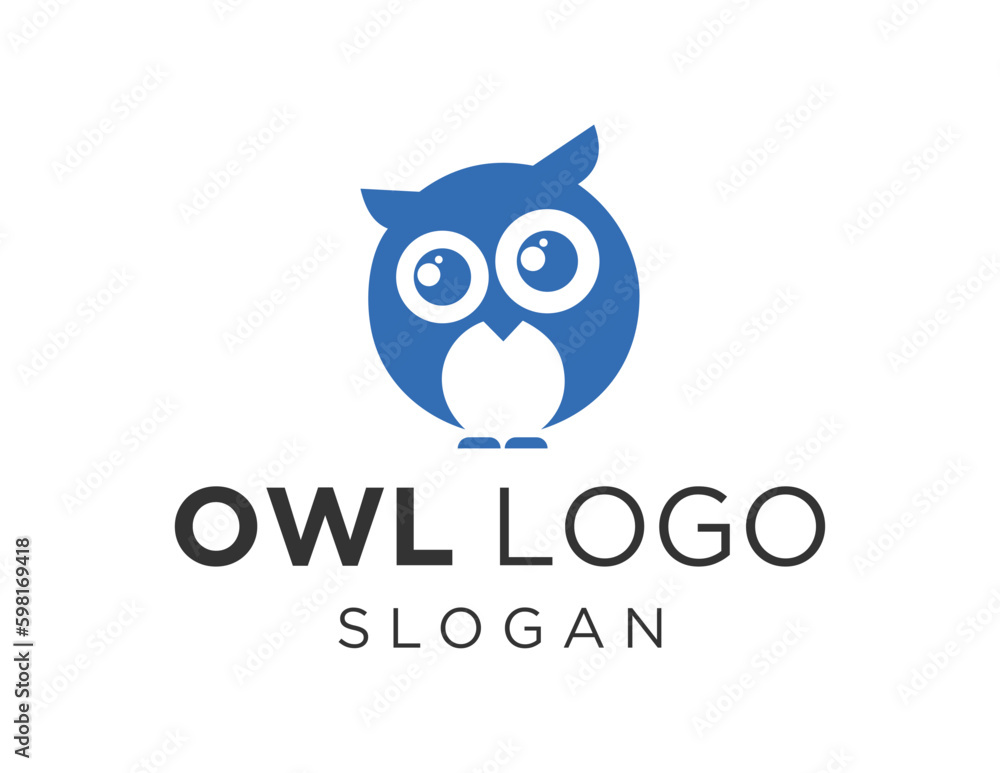 Aufkleber logo about owl on a white background. created using the coreldraw application.