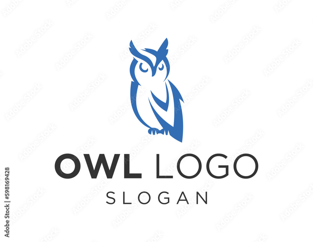 Poster logo about owl on a white background. created using the coreldraw application.