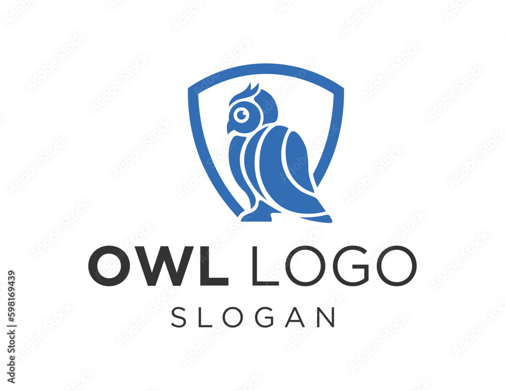 Aufkleber logo about owl on a white background. created using the coreldraw application.