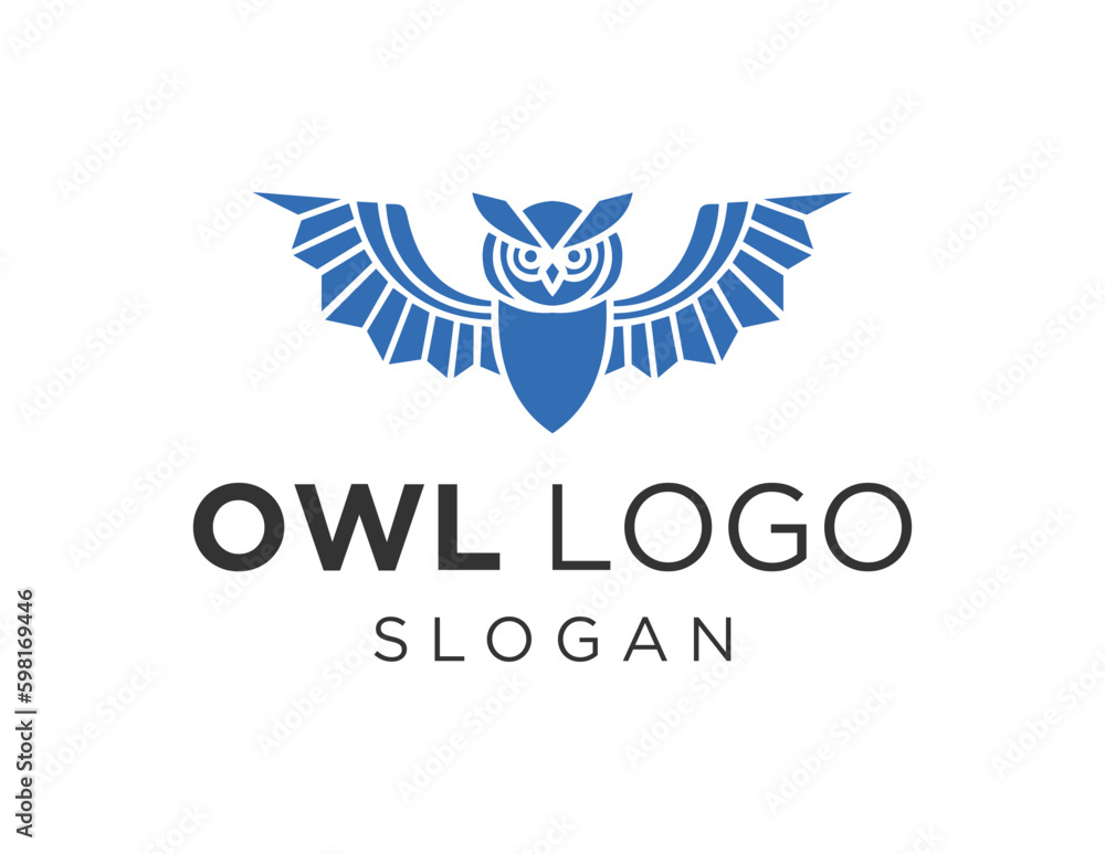 Poster logo about owl on a white background. created using the coreldraw application.