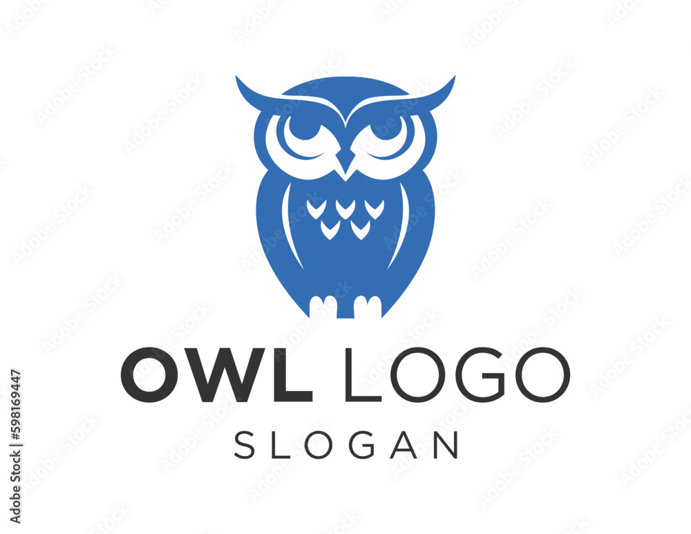 Poster logo about owl on a white background. created using the coreldraw application.