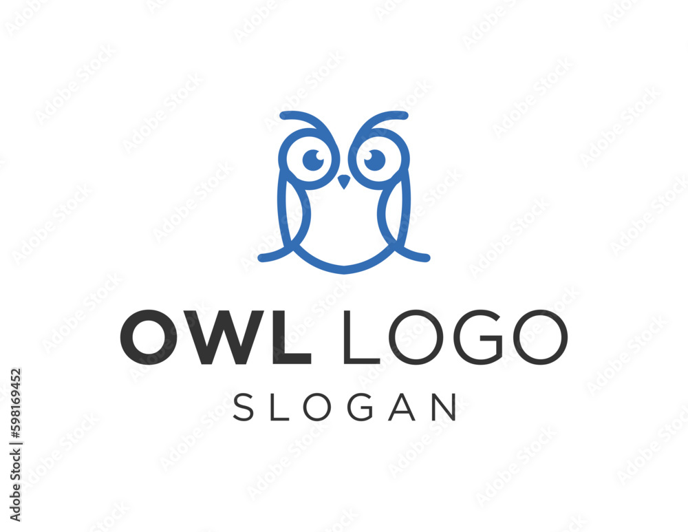 Poster logo about owl on a white background. created using the coreldraw application.