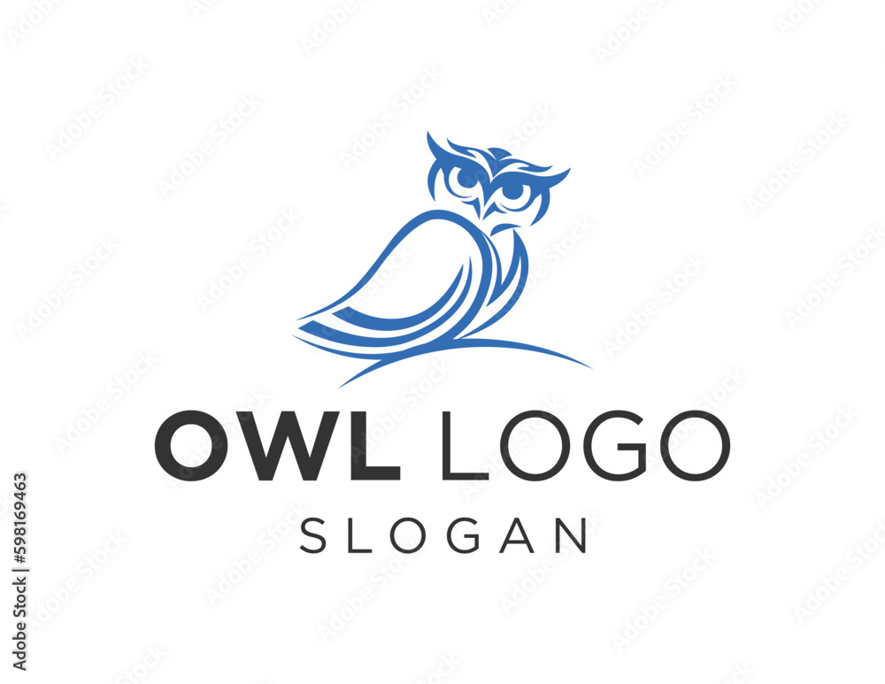Poster logo about owl on a white background. created using the coreldraw application.