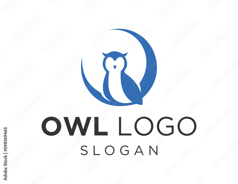 Poster logo about owl on a white background. created using the coreldraw application.