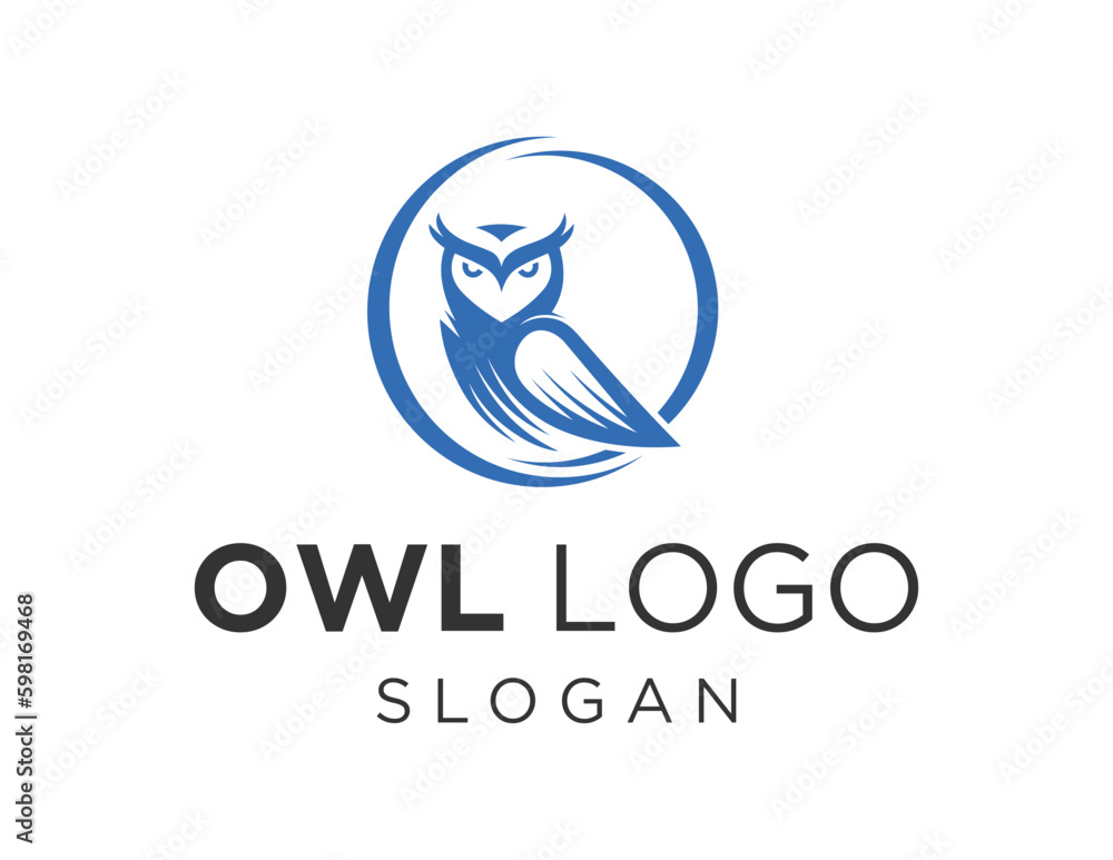 Poster logo about owl on a white background. created using the coreldraw application.