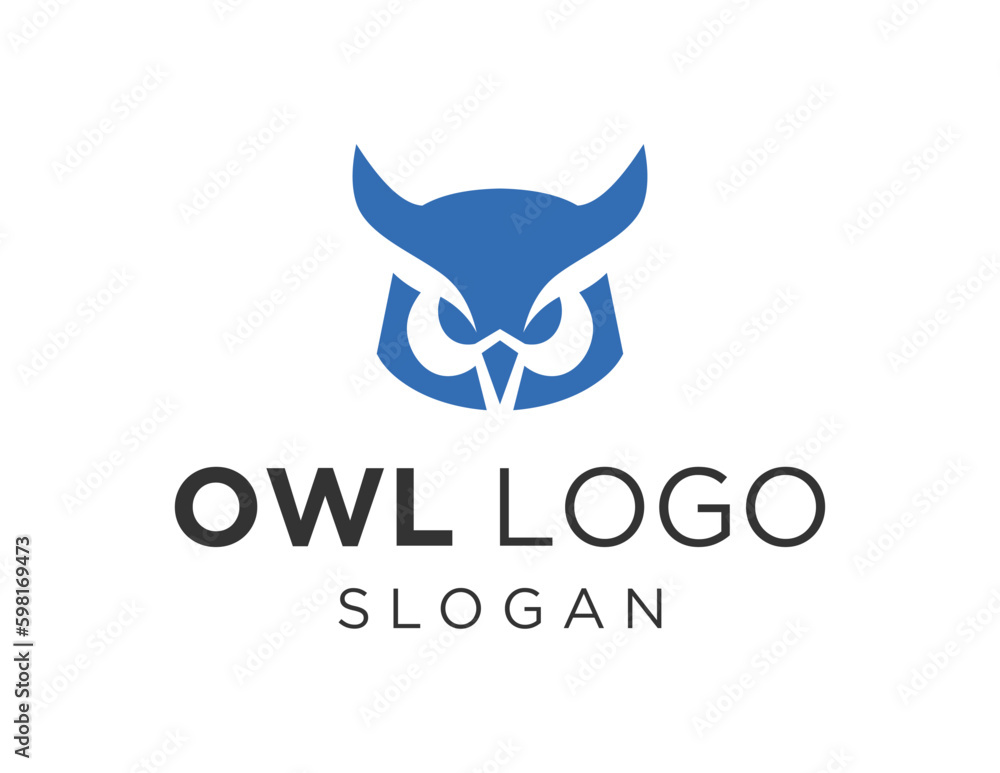 Poster logo about owl on a white background. created using the coreldraw application.