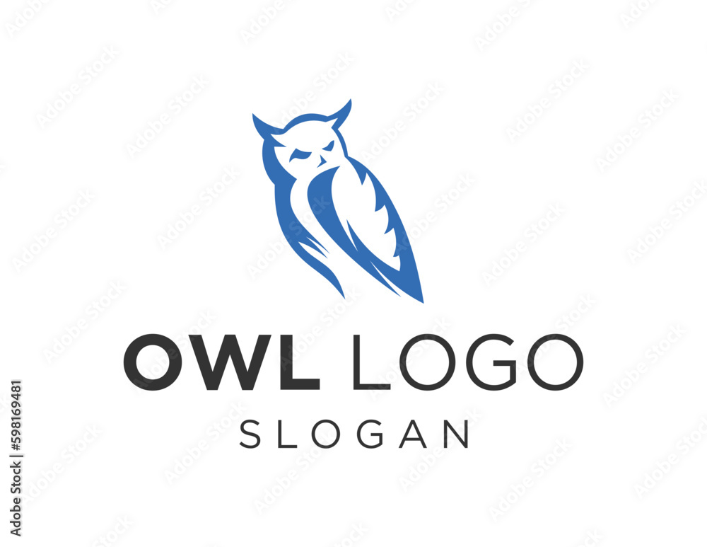 Poster logo about owl on a white background. created using the coreldraw application.