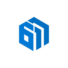 6M GM hexagon logo icon vector illustration