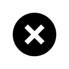 Cancel icon vector. Simple delete sign illustration on white background..eps